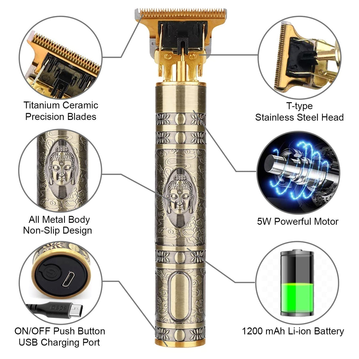 Metal Body Rechargeable Trimmer