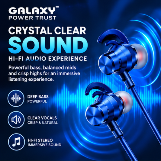Galaxy-Bluetooth Neckband Earphone | Wireless Neckband | RS-1995