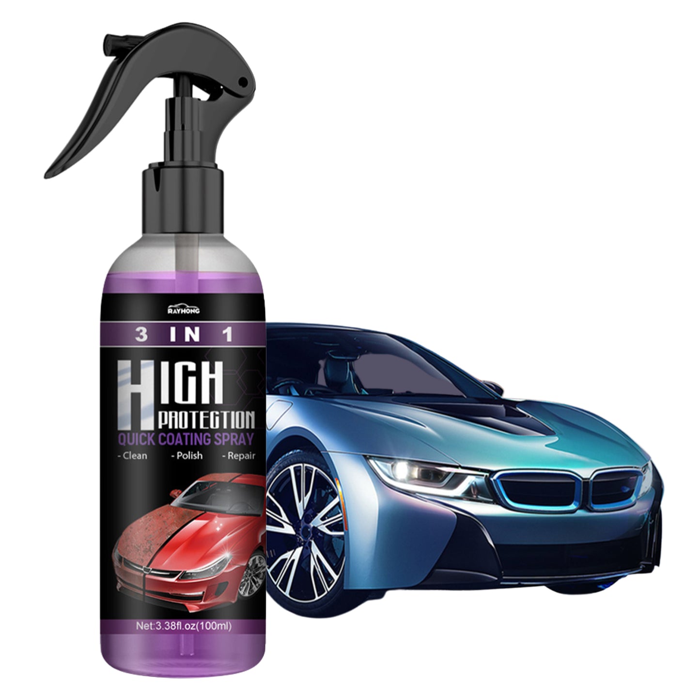 High Protection Quick Car Coat Ceramic 3 In 1 Coating Spray