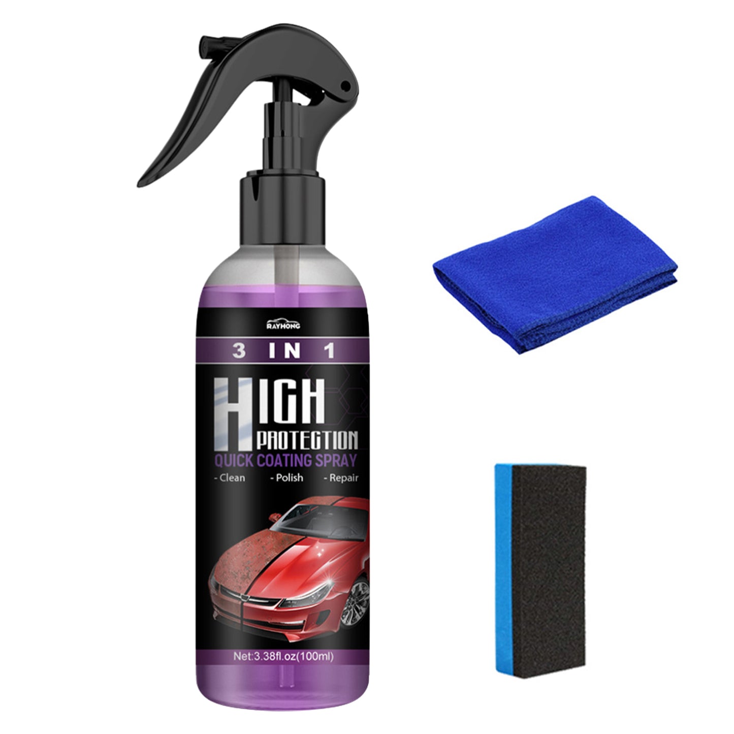 High Protection Quick Car Coat Ceramic 3 In 1 Coating Spray