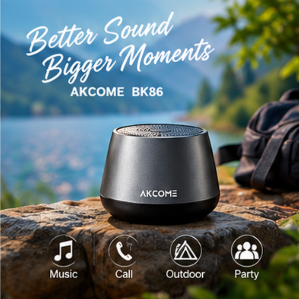 AKCOME BK86 Portable Bluetooth Speaker – Powerful Sound & Long Battery|Rs-1495