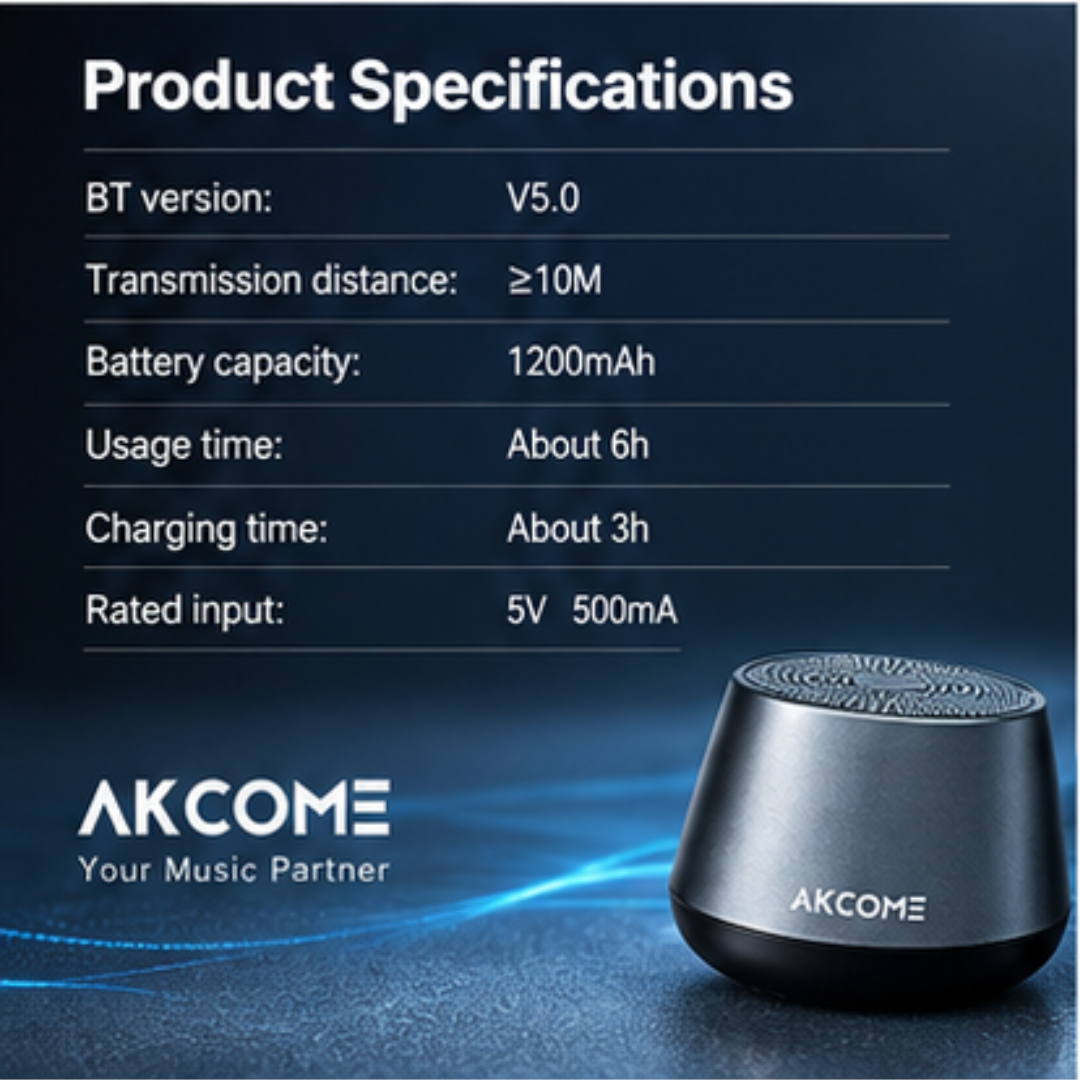 AKCOME BK86 Portable Bluetooth Speaker – Powerful Sound & Long Battery|Rs-1495
